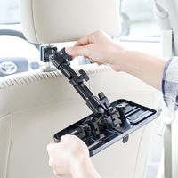 サンワダイレクト iPad・タブレット車載ヘッドレストアーム（後部座席向け・7～11インチ対応） 200-CAR044 1個（直送品）