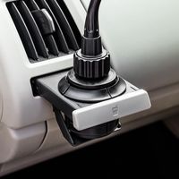 サンワダイレクト スマートフォン用車載ホルダー（ドリンクホルダー・カップホルダー・フレキシブルアーム・ホルダー調整・ワンタッチ取り外し） 1個（直送品）