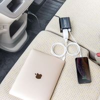 サンワダイレクト カーインバーター（ACコンセント・USB電源・120W・12V・アルミ筐体・2.4A USB充電対応・擬似正弦波） 1個（直送品）