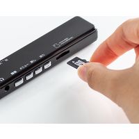 サンワダイレクト ボイスレコーダー（ICレコーダー・小型・長時間再生対応・4GBメモリ内蔵） 400-SCNICR1BK 1個（直送品）