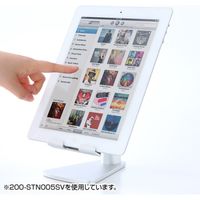 サンワダイレクト iPad・タブレットPCアルミスタンド（縦置・横置き対応・ブラック） 200-STN005BK 1個（直送品）