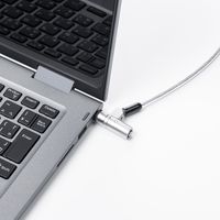 サンワダイレクト ノーブルロック対応セキュリティワイヤー（セキュリティワイヤー・Nobleロック・盗難防止・シリンダ錠・ワイヤー長2m） 1個（直送品）