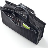 サンワダイレクト ストライプビジネスバッグ（2WAY仕様・手提げ・ショルダー・通勤対応） 200-BAG067 1個（直送品）