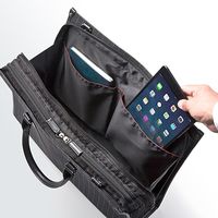 サンワダイレクト ストライプビジネスバッグ（大容量タイプ） 200-BAG088 1個（直送品）