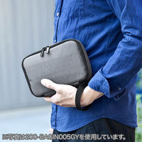サンワダイレクト トラベルポーチ（PC周辺収納ポーチ・充電器ポーチ・ブラック） 200-BAGIN005BK 1個（直送品）