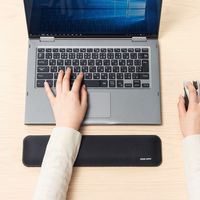 サンワダイレクト リストレスト（コンパクトキーボード・ノートパソコン用・手首・腱鞘炎防止・疲労軽減・クッション・幅33cm） 1個（直送品）