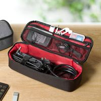 サンワダイレクト ガジェットポーチ（ACアダプタ収納ケース・モバイルバッテリーケース・縦長・キャリングケース・ブラック） 1個（直送品）