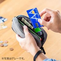 サンワダイレクト ガジェットポーチ（モバイルバッテリー・Wi-Fiルーター・iPhone・ケーブル収納・Sサイズ・ネイビー） 1個（直送品）
