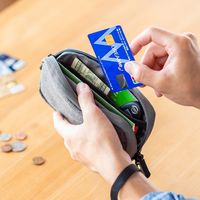 サンワダイレクト ガジェットポーチ（モバイルバッテリー・Wi-Fiルーター・iPhone・ケーブル収納・Sサイズ・グレー） 1個（直送品）