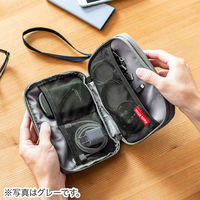 サンワダイレクト ガジェットポーチ（モバイルバッテリー・Wi-Fiルーター・パスポート・iPhone・ケーブル収納・Mサイズ・ネイビー） 1個（直送品）
