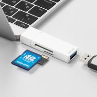サンワダイレクト USB Type-Cカードリーダー（カードリーダー・SD・microSD・USBハブ・スライドキャップ） 1個（直送品）