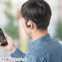 サンワダイレクト Bluetoothイヤホン　マイク搭載（Bluetooth5.0・IPX5防水・軽量・ホワイト） 400-BTSH012W 1個（直送品）