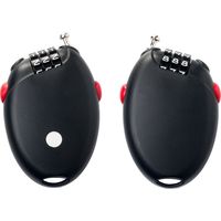 サンワダイレクト カバン盗難防止ワイヤーロック（巻き取り式・ダイヤル錠） 200-SL042BK 1個（直送品）