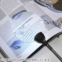 サンワダイレクト スタンドルーペ(拡大鏡・LEDライト付・クリップ対応・レンズ径11cm) 400-LPE014 1個（直送品）