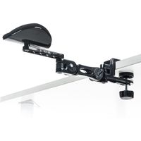 サンワダイレクト エルゴノミクスアームレスト（アームレスト・エルゴノミクス・クランプ式・ブラック） 200-TOK011BK 1個（直送品）