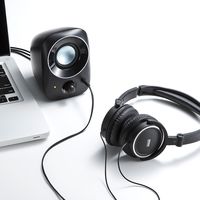 サンワダイレクト PCスピーカー(USB電源・小型・3.5mm接続・高音質・4W) 400-SP067 1個（直送品）
