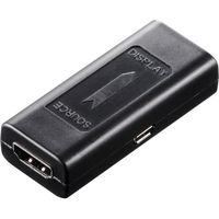 サンワダイレクト HDMI延長アダプタ（中継アダプタ・4K/60Hz・HDCP2.2対応・最長15m延長・ブラック） 500-HDMI016 1個（直送品）