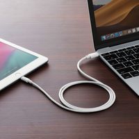 サンワダイレクト USB Type-C ライトニングケーブル 500-IPLM024W 1本（直送品）