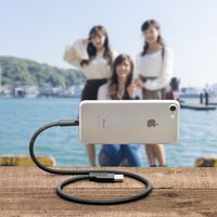 サンワダイレクト ライトニングケーブル（フレキシブルケーブル・Apple MFi認証品・充電・同期・60cm・ブラック） 500-IPLM022 1本（直送品）