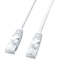 サンワダイレクト Cat6 スリムLANケーブル 1m （カテゴリー6・より線・ストレート・ホワイト） 500-LAN6SL01W 1本（直送品）