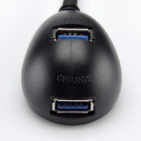 サンワダイレクト USB3.0延長ケーブル（1.8m・充電専用ポート付・テザー撮影） 500-USB018 1個（直送品）