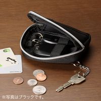 サンワダイレクト スマートキーケース（鍵・スマートキー2個収納・カード収納・小銭入れ・外側ポケット付き・キーリング付属・カラビナフック対応・イエロー）（直送品）