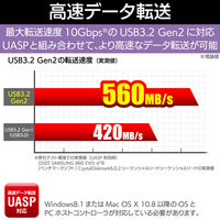 エレコム HDD SSDケース/2.5インチ/USB3.1 Gen2 Type-C LGB-PBSUC 1個 63（直送品）