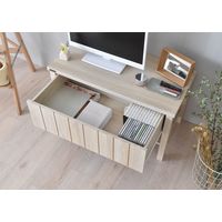 佐藤産業 KILIGS（キリグス） テレビボード 幅800×奥行410×高さ450mm オークホワイト KL45-80L IV 1台（直送品）