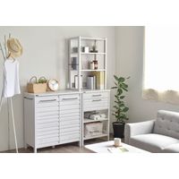 佐藤産業 LAFIKA（ラフィカ） キッチンラック ハイタイプ 幅600×奥行400×高さ1800mm ホワイト LF180-60HC WH 1台（直送品）