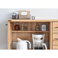 佐藤産業 LAFIKA（ラフィカ） レンジボード ロータイプ 幅854×奥行400×高さ900mm ナチュラル LF90-90L NA 1台（直送品）