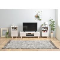 佐藤産業 TWICE（トワイス） テレビ台 ローボード 幅1200×奥行398×高さ372mm ホワイト TW37-120L WH 1台（直送品）