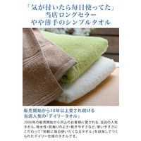 丸中 日本製 デイリー ビッグフェイスタオル ベージュ 約40×100cm DYSs404X999006 1セット(6枚)
