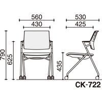 【組立設置込】コクヨ ピエガ 会議イス 背クッション ナイロンキャスター カーマイン/ブラック/シルバー CK-722E6GXA8-WN 1脚（直送品）