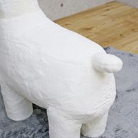 後藤家具物産 アニマルスツール アルパカ ビッグ ホワイト ST-11APBG 1脚（直送品）