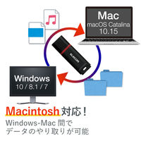 エレコム USBメモリー/USB3.2(Gen1)対応/キャップ式/データ復旧サービス付/16GB/ブラック MF-DRU3016GBKR 1個