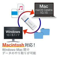 USBメモリ 64GB USB3.2(Gen1) データ復旧付き　キャップ式 ホワイト セキュリティ機能 MF-DRU3064GWHR エレコム 1個