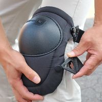 ケイワーク フック式ヒザパッド 黒 フリー PW-45 1セット(1組×5)