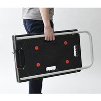 YAMAZEN 静運フラット台車 ブレーキ付き YSF-6040B(BK) 1台