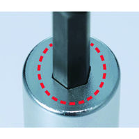 ロブテックス 電ドルソケット”ストロック”　ショートソケット　6角　対辺19ｍｍ DS19SS 1個