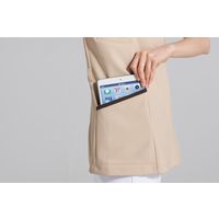 フォーク レディスジップスクラブ エクルベージュ×ブラウン 7069SC-10-L 1枚　スクラブ