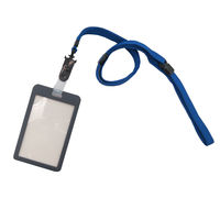 アイ・エス ICカードケース(名刺対応可) 吊下げタイプ タテ型 黒 2個 INM-05 1セット(6枚:2枚×3)