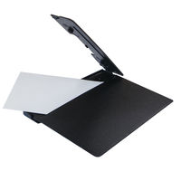 アイ・エス 吊り下げ名札用ケース 開閉式 ヨコ型 ヨコ開き 黒 INM-23 1セット(20枚:10枚×2パック)