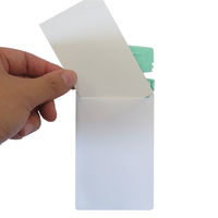 アイ・エス 吊り下げ名札用ケース タテ型 青 INM-22 1セット(20枚:10枚×2パック)