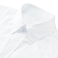 【アウトレット】ワイシャツ　長袖　紳士ボタンダウンビジネスシャツ（白大ストライプ）M LOST-002-M 1セット（2枚） AWJ　ビジネス