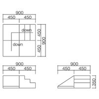 水上 スクエア共通ステップマット 薄ピンク KS-SQ-ST-MP-13 1個 62-0862-37（直送品）