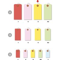 ササガワ パック入カラー荷札 大 黄 一穴 25-73134 1セット(1袋(200枚入)×5)