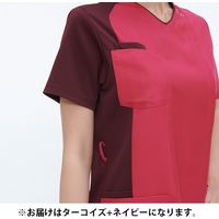 ナガイレーベン 男女兼用スクラブ ターコイズ+ネイビー BL RT-5407 1枚　スクラブ