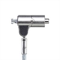 サンワサプライ nanoスロット対応セキュリティワイヤー・シリンダ錠 Nano Saver対応 SLE-38S 1個（直送品）