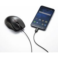 有線マウス　5ボタン　中型サイズ　ブルーLED　MA-BLC180BK　サンワサプライ　1個