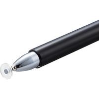 タッチペン スタイラスペン ディスクタイプ スタンダード クリップ付 ブラック P-TPD02BK エレコム 1個